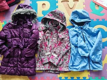 Zimní bunda, kabátek na holčičku vel. 110 4-5 let