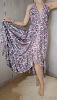 Letní hedvábné šaty Santorini Long, zn. Dolce Quela - Nové