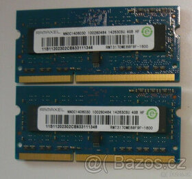 2x RAMAXEL SO-DIMM DDR3 4GB RMT3170ME68F9F-1600