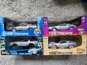 1:24 WELLY DELOREAN BACK TO THE FUTURE TIME MACHINE NOVY SET