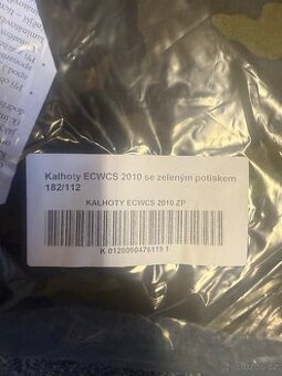 AČR ECWC goratex kalhoty 182/112