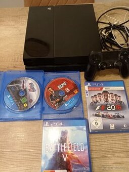 Playstation 4 FAT 500GB + Ovladač + 4 hry
