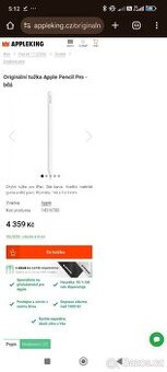 Apple pencil pro PERO uplne nové 2 kusy k dispozici
