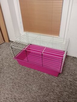Růžová klec pro morče 60cm