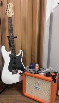Kompletní set - Squier Stratocaster by Fender, combo Orange