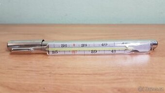 VOJENSKÝ RTUŤOVÝ TEPLOMĚR LÉKAŘSKÝ W.GERMANY 1963