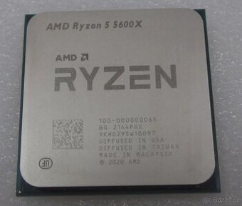 AMD Ryzen 5 5600X, 6C/12T, TDP 65W, bez chladice