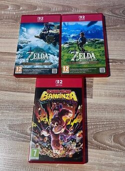 Nintendo Switch 2 hry Zelda TotK BotW a Bananza