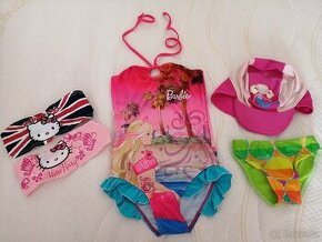 Plavky Barbie, kšiltovka, čelenky, kraťasy, pásky