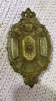 Starožitná dekorativní mísa mosaz