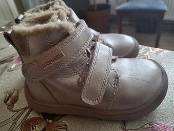 Zimní botičky Barefoot Protetika vel.21, broušená kůže.