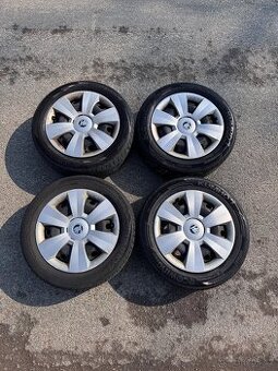 Plechová kola R15 5x100 + letní pneu Kumho (3 mm)