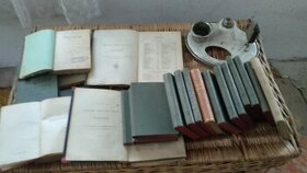 Staré knihy orig.1905 + staré faktury,písemnosti + hladítko