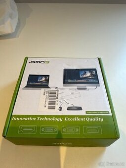 AIMOS HDMI KVM přepínač 4K 2 v 1 Klávesnice Myš USB display