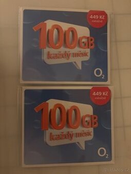 Datova SIM karta O2 100GB 2ks