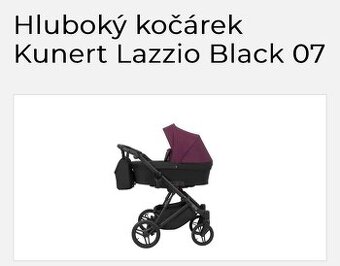 Kočárek 1v1 Kunert Lazzio účtenka záruka