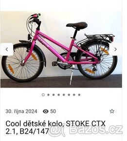 Prodám krásné dívčí kolo zn.Stoke ctx 2.1