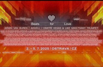 Čtyřdenní vstupenka Beats for love 2025 opáskování ok