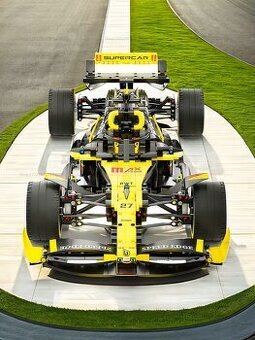 Stavebnice auto F1 žlutá kompatibilní s LEGO