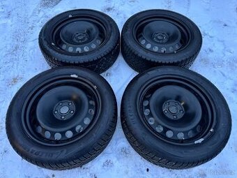 4KS 19" 5x112, orig. Škoda plech disky, pneu 90% ENYAQ