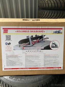 Magnetický střešní nosič na lyže a snoboardy