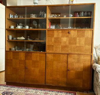 Dvoudílná knihovna a příborník - 2 kusy nábytku z 20. let