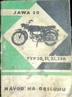 návod k obsluze pro motocykly Jawa 50, typy 20, 21 a 23 a 23