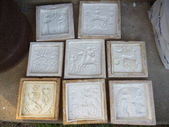 Soubor historických forem na kachle