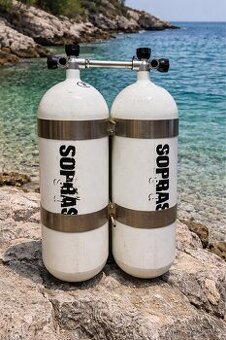 Dvojče 2x15l + Lola speleo ventily