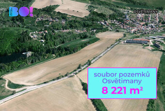 Prodej pole, 8 221 m², Osvětimany