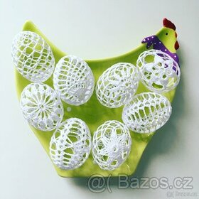 Háčkovaná velikonoční vajíčka kraslice