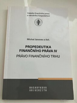 Propedeutika finančního práva IV