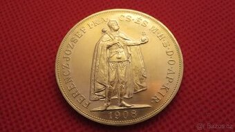 Zlaté mince 10,20,100 koruna Františka Josefa I