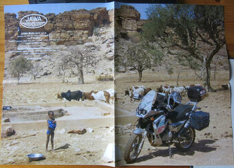 Jawa 650 Dakar stříbrná plakát