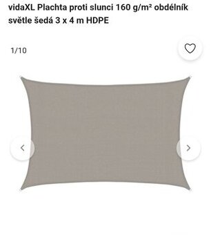Stínící plachta 3x4