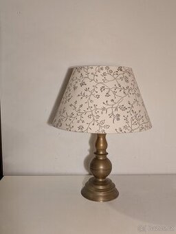 mosazná lampa lampička se stmívačem pěkné stínidlo