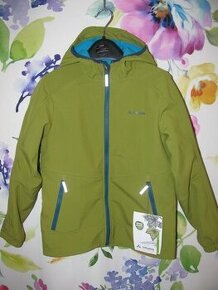 Softshellová khaki bunda s kapucí VAUDE - 1