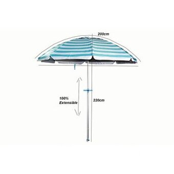 Pincho Marbella 3 200 cm Aluminium Spike Umbrella