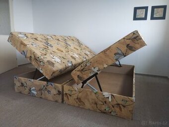 Válendy s ůložným prostorem, rozměr 90x200 cm 2ks