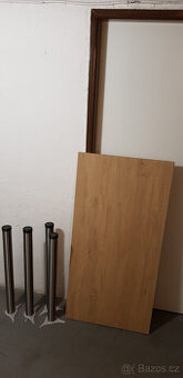 Pracovní deska IKEA + 4x výškově nastavitelná stolová noha