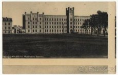 Stará pohlednice Masarykovy kasárny Mladá Boleslav