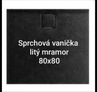 Sprchová vanička litý mramor 80x80 cm + sifon