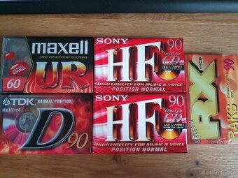 Nerozbalené kazety TDK/Maxell/Sony