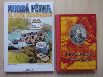 KOMIKS - MODRÁ PĚTKA, J. VERNE - PĚT NEDĚL V BALONĚ