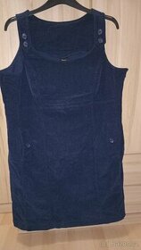 Dámské tmavě modré manžestrové šaty, šatovka vel. 46/XL