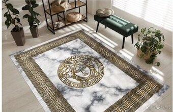 KUSOVÝ KOBEREC VERSACE LUXUSNÍ ŘECKÝ VZOR KRÉMOVÝ ZLATÝ