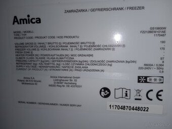 Mrazák Amica GS15600W
