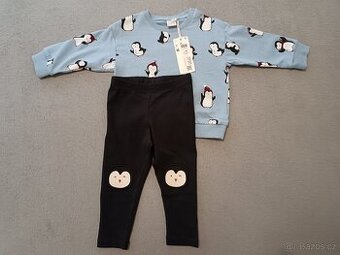 Lindex set - mikina a tepláky tučňák, vel. 80
