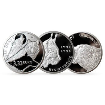 Fauna a flóra na Slovensku 2025 - 3x 3,33 € Ag mince