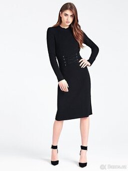 Černé šaty s vázáním Guess